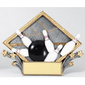 Resin Diamond Plate Stand or Hang Sculpture Award (Bowling)